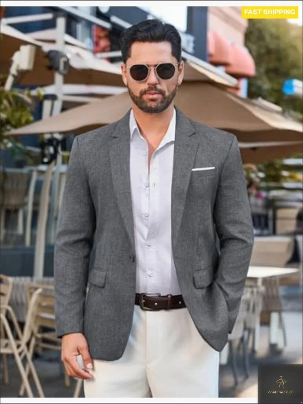 Slim Fit Sport Coat Lightweight Blazer Modern Classic Casual One Button